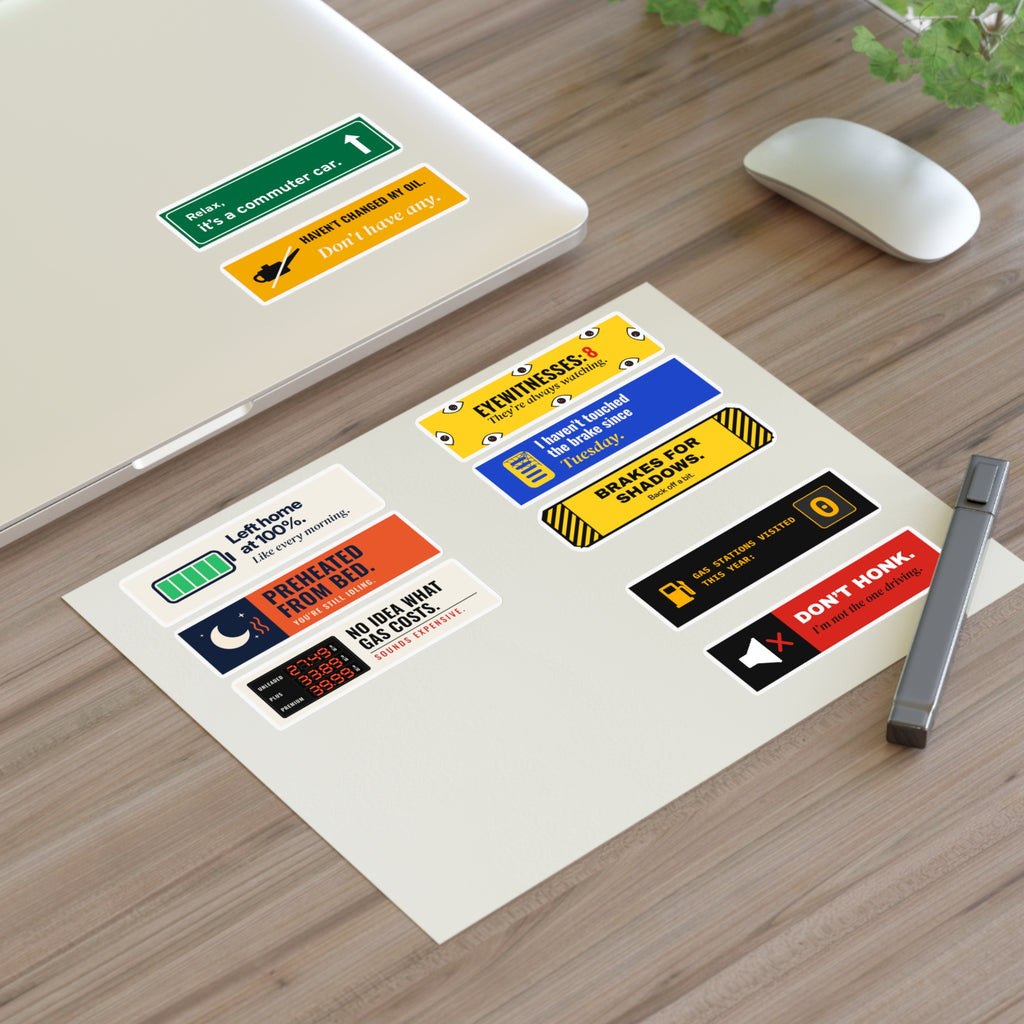 Hall of Fame Mini 10-Pack, sticker sheet on a desk by a laptop