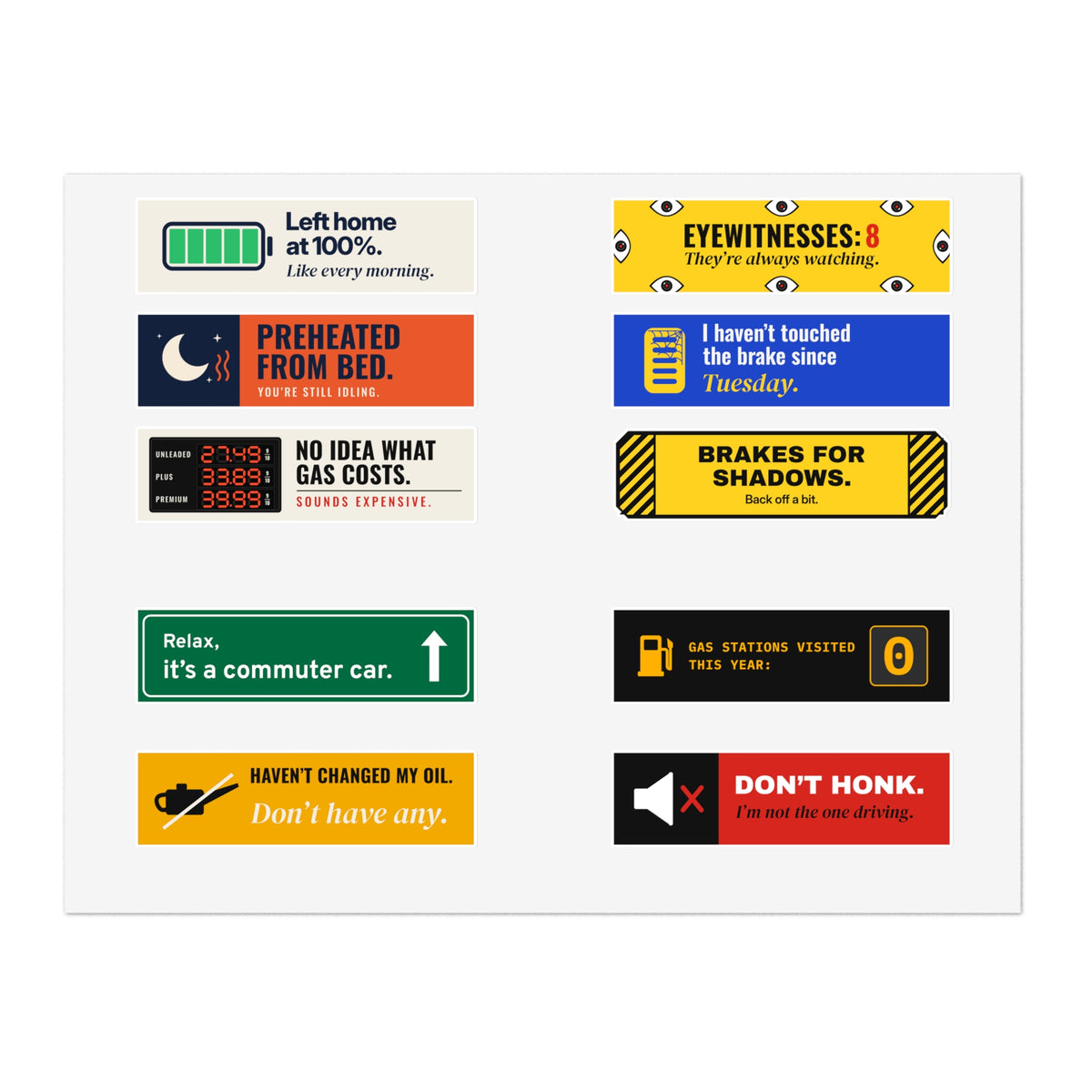 Hall of Fame Mini 10-Pack, sticker sheet, flat
