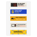 Hall of Fame Mini 5-Pack, kiss-cut sheet of five mini stickers, flat