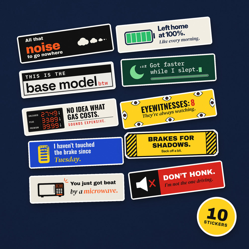 Mini Sticker 10-Pack: all ten stickers